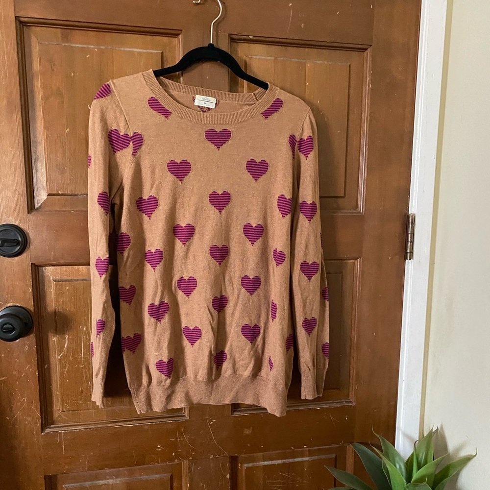 MADEWELL heart crewneck sweater